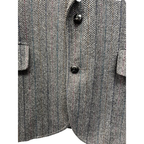 Pendleton Vintage 80's Gray Wool Tweed Blazer - Picture 5 of 9